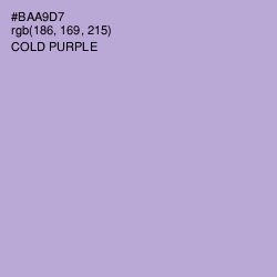 #BAA9D7 - Cold Purple Color Image