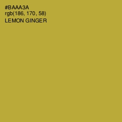 #BAAA3A - Lemon Ginger Color Image