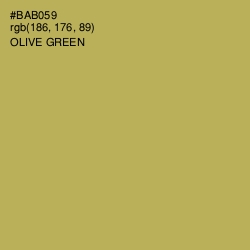 #BAB059 - Olive Green Color Image