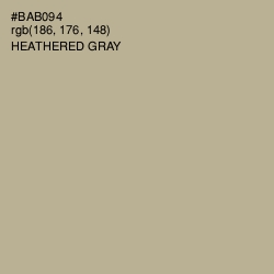 #BAB094 - Heathered Gray Color Image