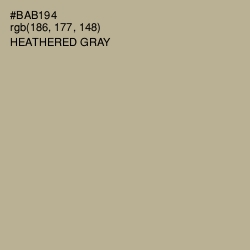 #BAB194 - Heathered Gray Color Image