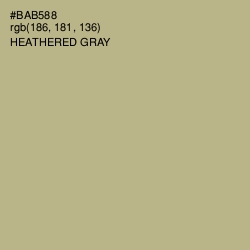 #BAB588 - Heathered Gray Color Image