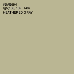 #BAB694 - Heathered Gray Color Image