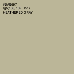 #BAB697 - Heathered Gray Color Image