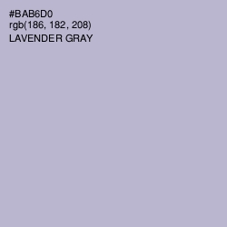 #BAB6D0 - Lavender Gray Color Image