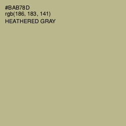 #BAB78D - Heathered Gray Color Image