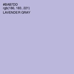 #BAB7DD - Lavender Gray Color Image