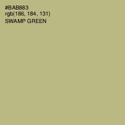 #BAB883 - Swamp Green Color Image