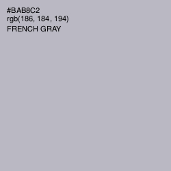 #BAB8C2 - French Gray Color Image