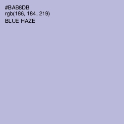 #BAB8DB - Blue Haze Color Image