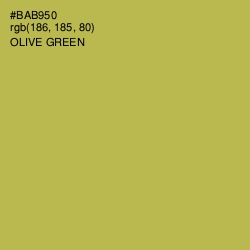 #BAB950 - Olive Green Color Image