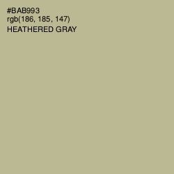 #BAB993 - Heathered Gray Color Image