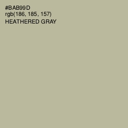 #BAB99D - Heathered Gray Color Image