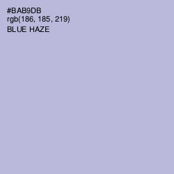 #BAB9DB - Blue Haze Color Image