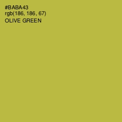 #BABA43 - Olive Green Color Image