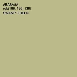 #BABA8A - Swamp Green Color Image