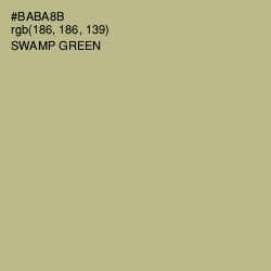 #BABA8B - Swamp Green Color Image