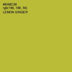 #BABC38 - Lemon Ginger Color Image