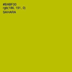 #BABF00 - Sahara Color Image