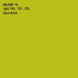 #BABF19 - Sahara Color Image