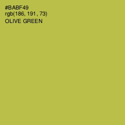 #BABF49 - Olive Green Color Image