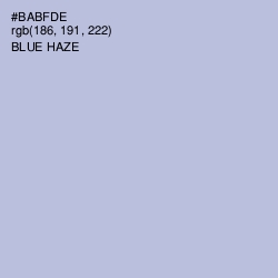 #BABFDE - Blue Haze Color Image