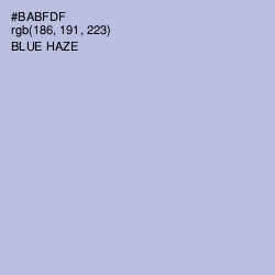 #BABFDF - Blue Haze Color Image