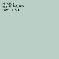 #BACFC5 - Powder Ash Color Image