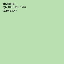 #BADFB0 - Gum Leaf Color Image