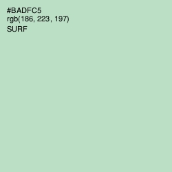 #BADFC5 - Surf Color Image