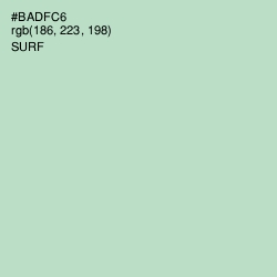 #BADFC6 - Surf Color Image