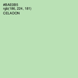 #BAE0B5 - Celadon Color Image
