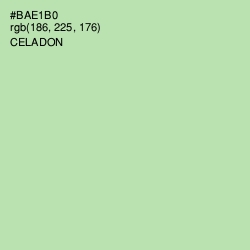 #BAE1B0 - Celadon Color Image