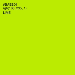 #BAEB01 - Lime Color Image