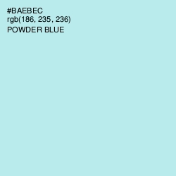 #BAEBEC - Powder Blue Color Image