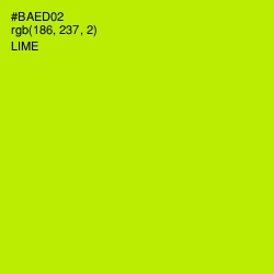 #BAED02 - Lime Color Image