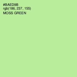 #BAED9B - Moss Green Color Image