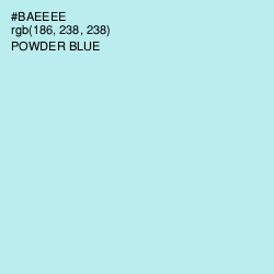 #BAEEEE - Powder Blue Color Image