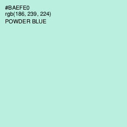 #BAEFE0 - Powder Blue Color Image