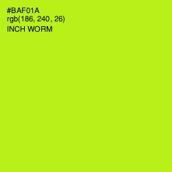 #BAF01A - Inch Worm Color Image