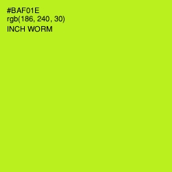 #BAF01E - Inch Worm Color Image