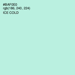 #BAF0E0 - Ice Cold Color Image