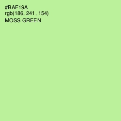 #BAF19A - Moss Green Color Image