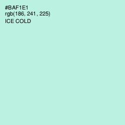 #BAF1E1 - Ice Cold Color Image