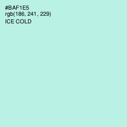 #BAF1E5 - Ice Cold Color Image