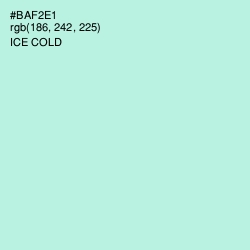 #BAF2E1 - Ice Cold Color Image