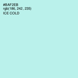 #BAF2EB - Ice Cold Color Image