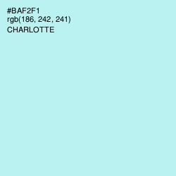 #BAF2F1 - Charlotte Color Image