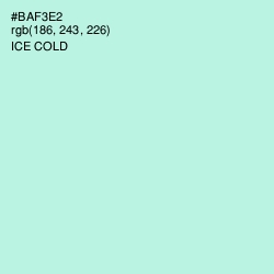 #BAF3E2 - Ice Cold Color Image