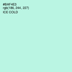 #BAF4E3 - Ice Cold Color Image